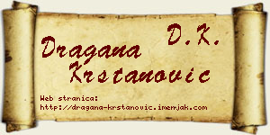 Dragana Krstanović vizit kartica